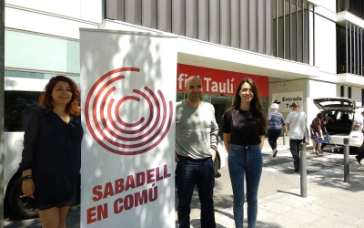Alejandra Sandoval, Joan Berlanga i Elena Hinojo a l'Hospital Taulí